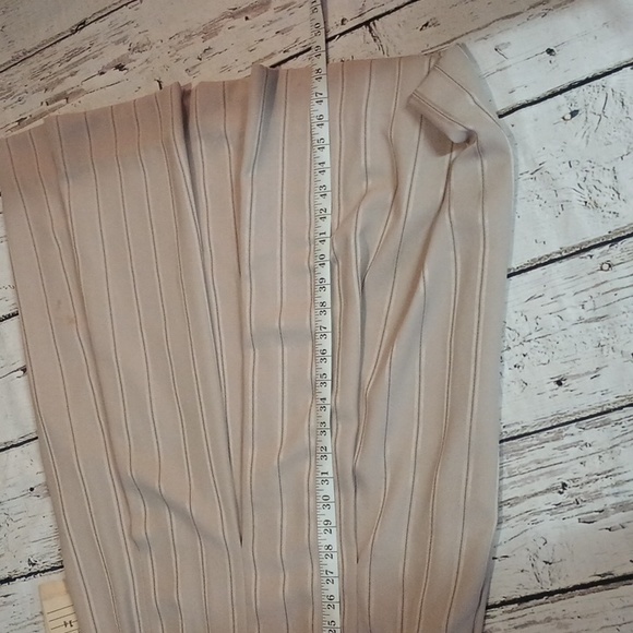 Henry Lee Tan Black Striped Vintage Union Made Long Sleeve Modest Dress 14 NWT - Picture 4 of 12